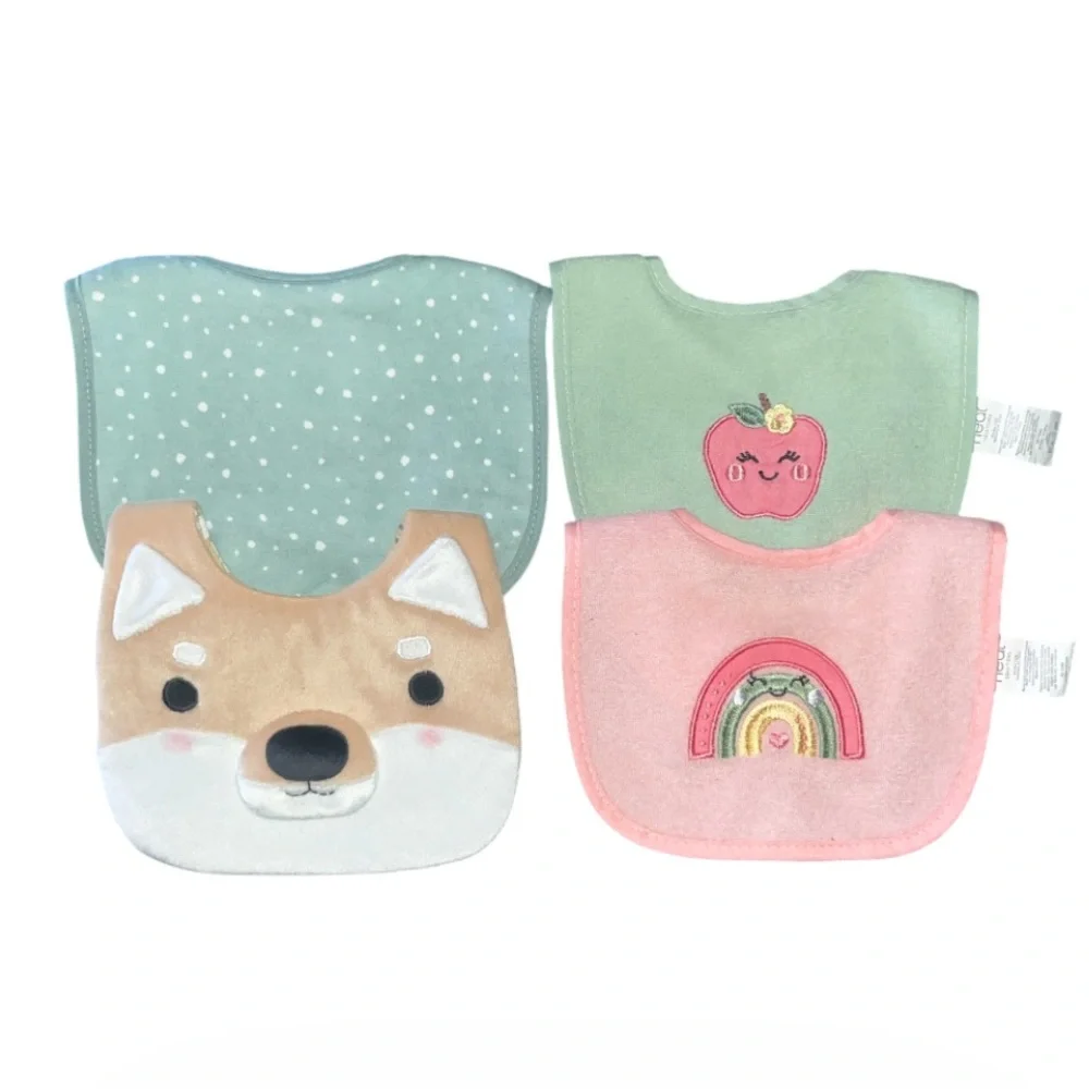 7- Pack Baby Girl Bib Set